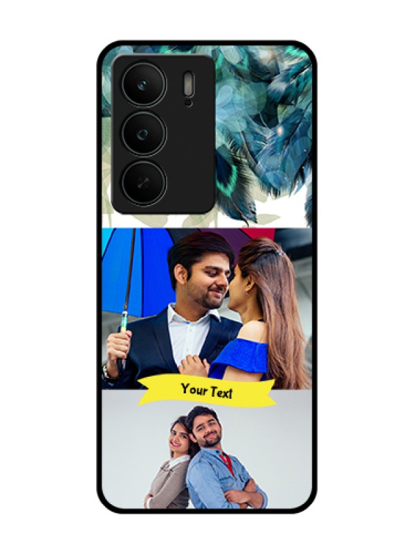 Custom Realme C75 5G Custom Metal Phone Case - Image With Boho Peacock Feather Design