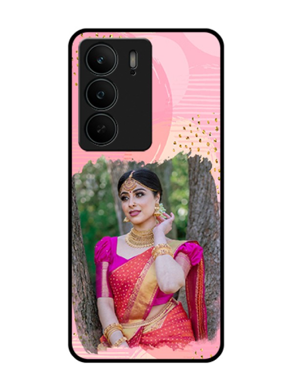 Custom Realme C75 5G Custom Metal Phone Case - Gold Glitter Splash Design