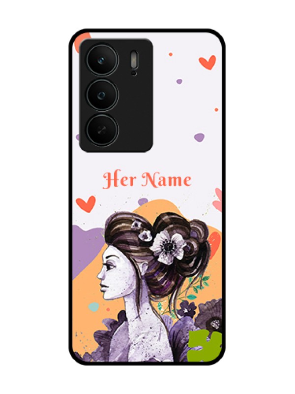 Custom Realme C75 5G Custom Metal Phone Case - Woman And Nature Design