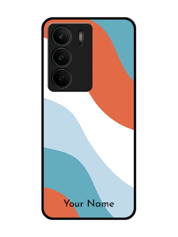 Custom Realme C75 5G Custom Metal Phone Case - Coloured Waves Design