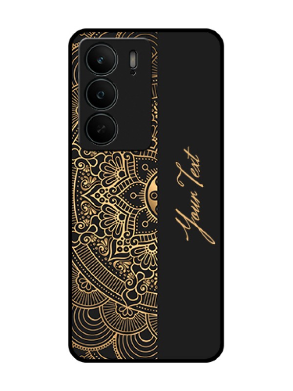 Custom Realme C75 5G Custom Metal Phone Case - Mandala Art With Custom Text Design