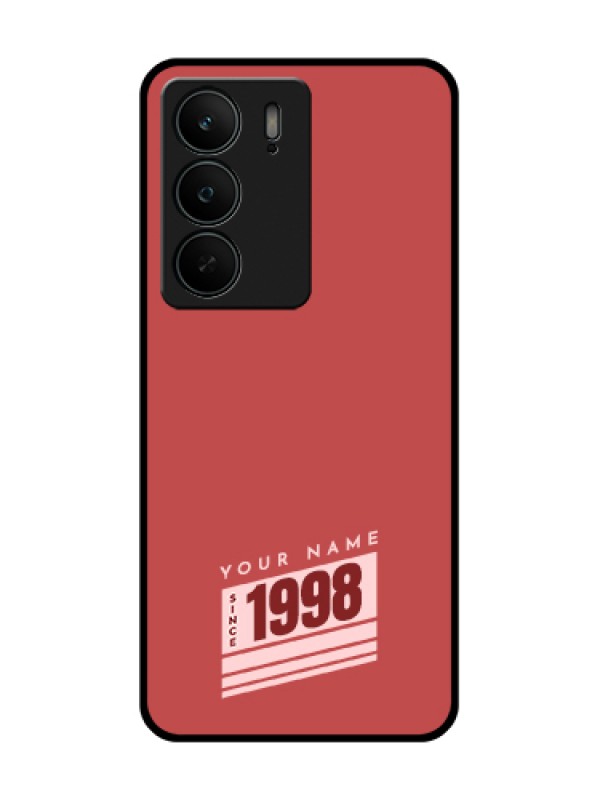 Custom Realme C75 5G Custom Metal Phone Case - Red Custom Year Of Birth Design