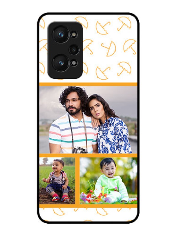 Custom Realme GT 2 Custom Metal Phone Case - Yellow Pattern Design