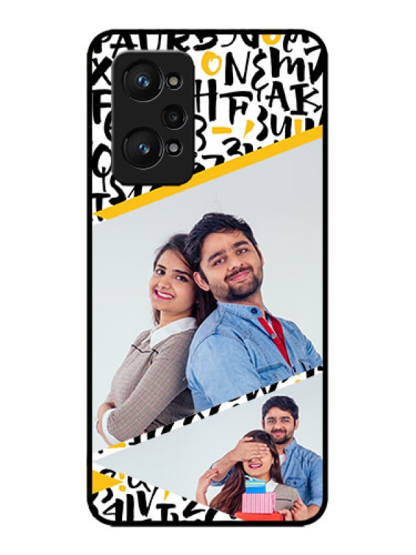 Custom Realme GT 2 Custom Metal Phone Case - Letters Pattern Design