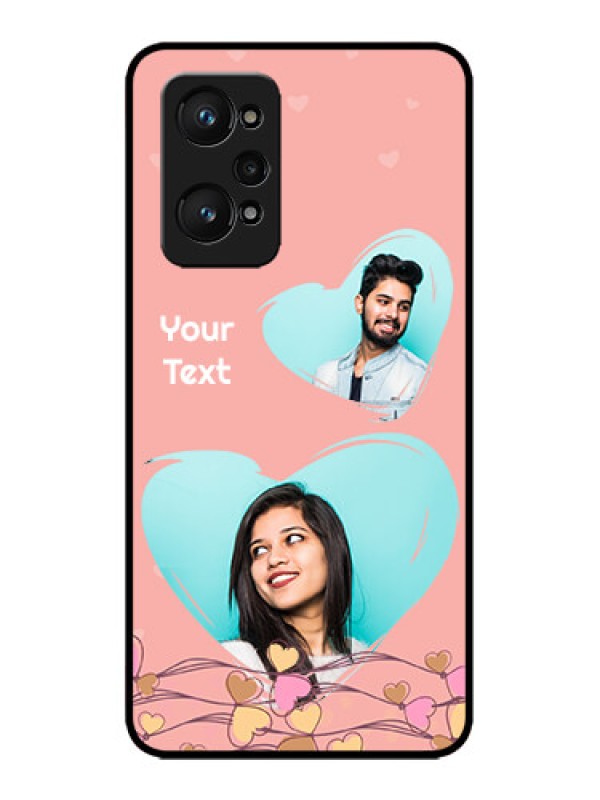 Custom Realme GT 2 Custom Metal Phone Case - Love Doodle Design