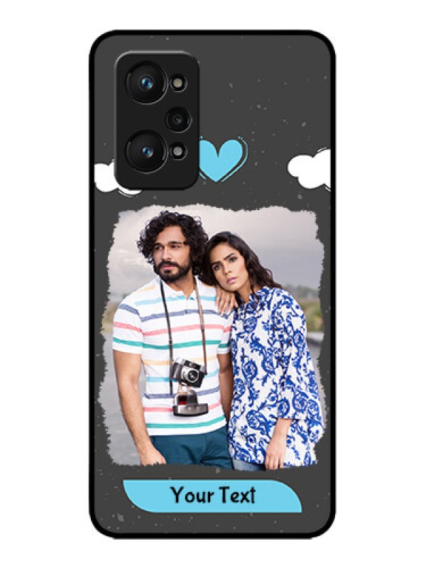 Custom Realme GT 2 Custom Metal Phone Case - Splashes With Love Doodles Design