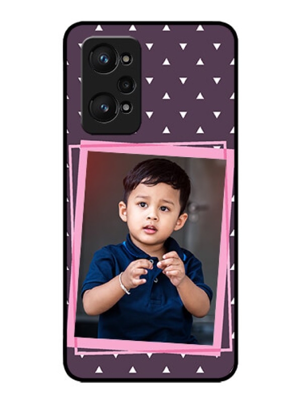 Custom Realme GT 2 Custom Metal Phone Case - Triangle Pattern Dotted Design