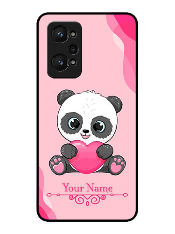 Custom Realme GT 2 Custom Metal Phone Case - Cute Panda Design