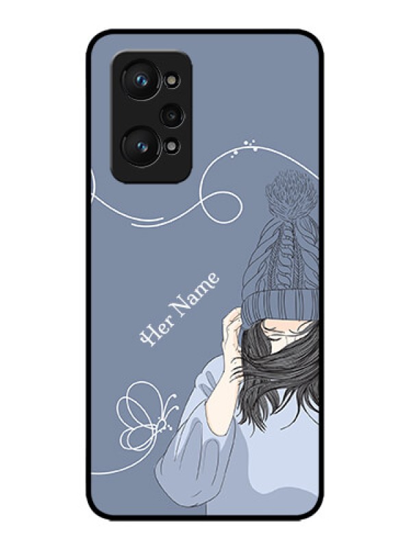 Custom Realme GT 2 Custom Metal Phone Case - Girl In Winter Outfit Design