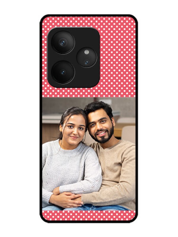 Custom Realme GT 6 Custom Metal Phone Case - White Dotted Design