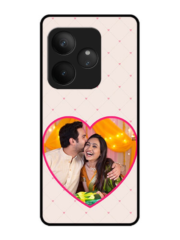Custom Realme GT 6 Custom Metal Phone Case - Heart Shape Design