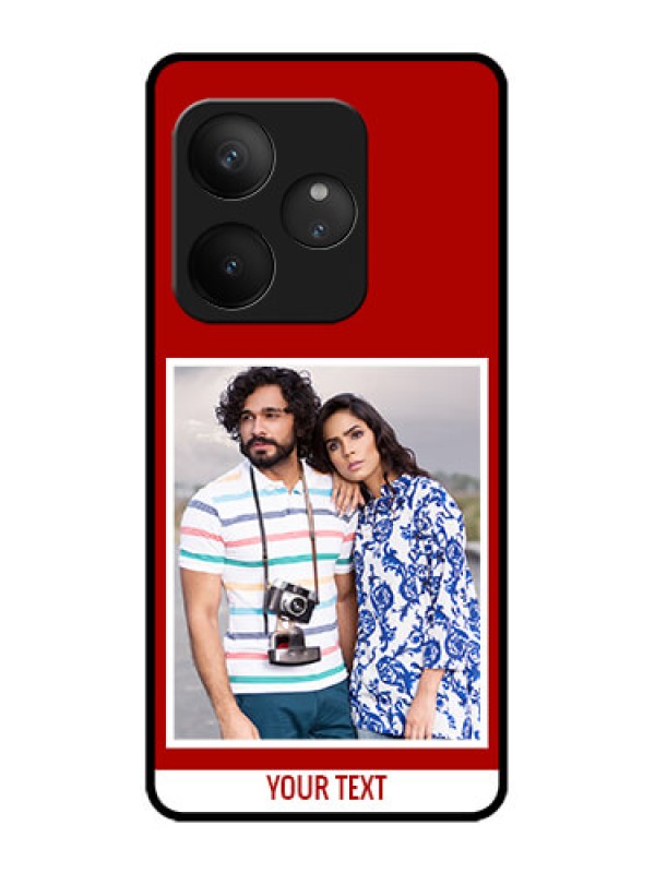 Custom Realme GT 6 Custom Metal Phone Case - Red Color Design