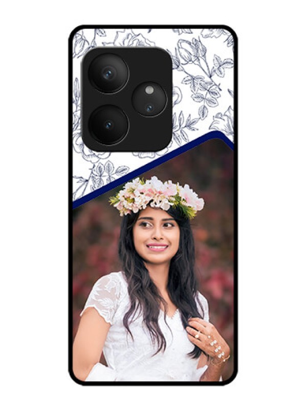 Custom Realme GT 6 Custom Metal Phone Case - Classy Floral Design