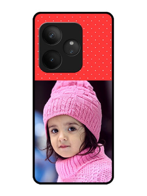 Custom Realme GT 6 Custom Metal Phone Case - Red Pattern Design