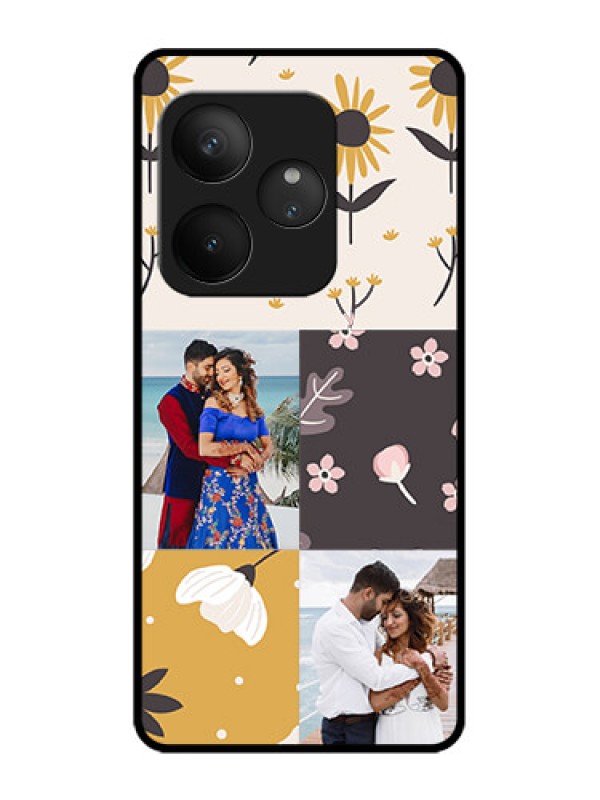 Custom Realme GT 6 Custom Metal Phone Case - 3 Images With Floral Design