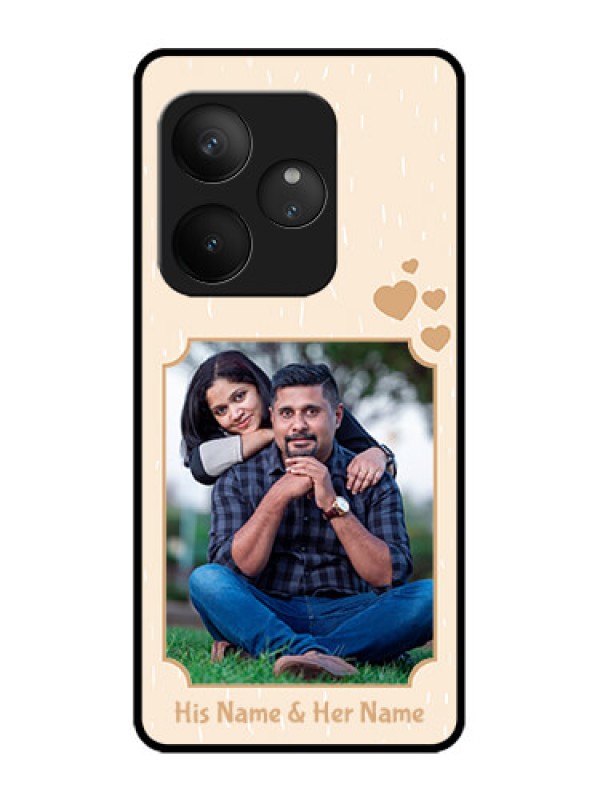 Custom Realme GT 6 Custom Metal Phone Case - With Confetti Love Design