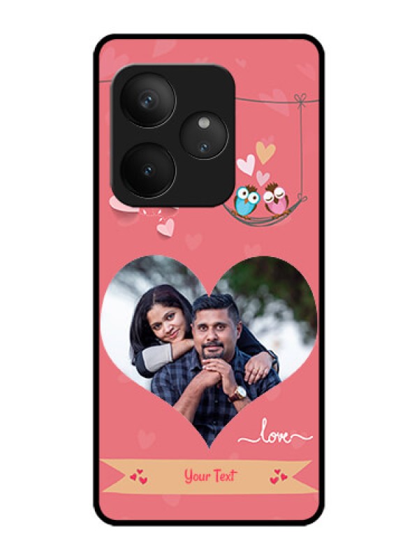 Custom Realme GT 6 Custom Metal Phone Case - Peach Color Love Design