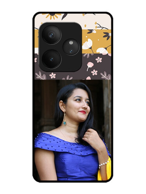 Custom Realme GT 6 Custom Metal Phone Case - Stylish Floral Design
