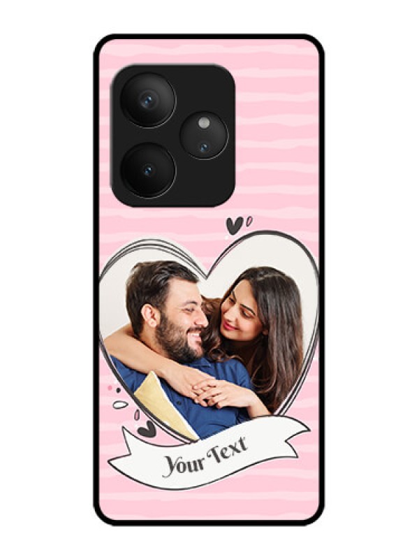 Custom Realme GT 6 Custom Metal Phone Case - Vintage Heart Design