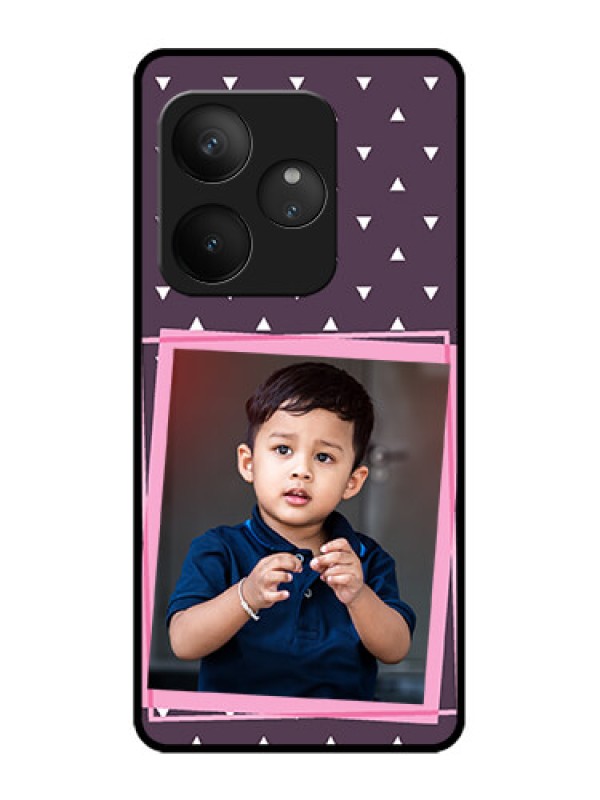 Custom Realme GT 6 Custom Metal Phone Case - Triangle Pattern Dotted Design