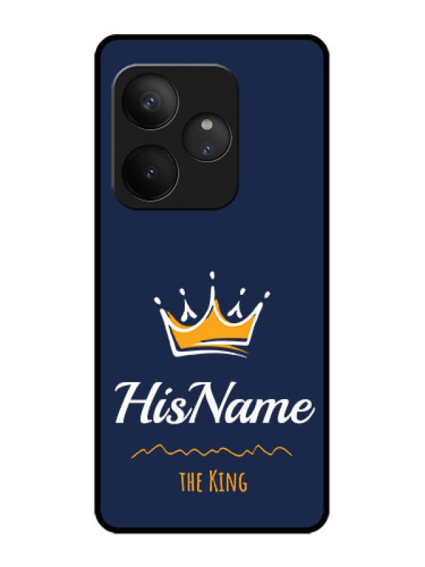 Custom Realme GT 6 Custom Metal Phone Case - King With Name Design