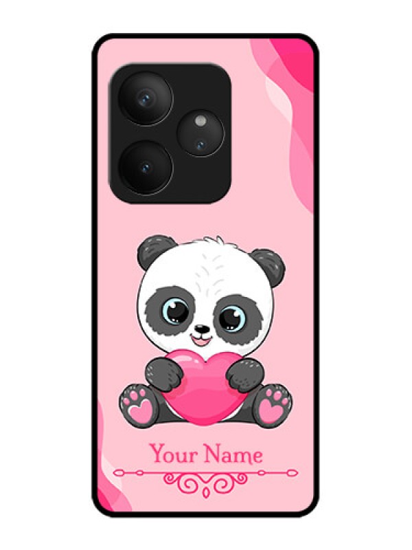 Custom Realme GT 6 Custom Metal Phone Case - Cute Panda Design