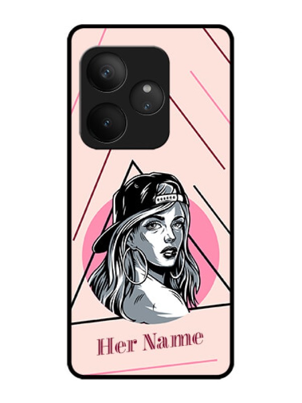 Custom Realme GT 6 Custom Metal Phone Case - Rockstar Girl Design