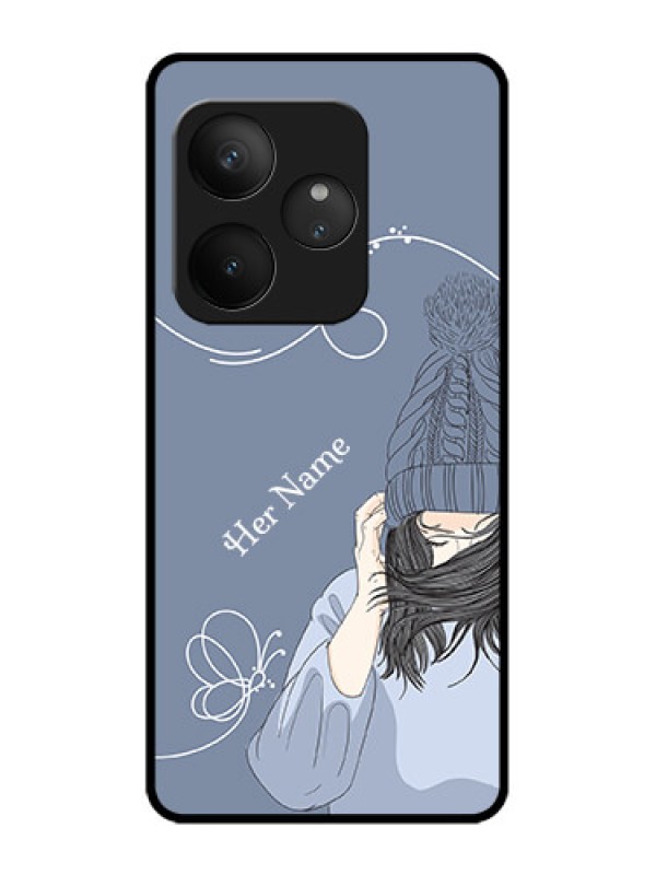 Custom Realme GT 6 Custom Metal Phone Case - Girl In Winter Outfit Design