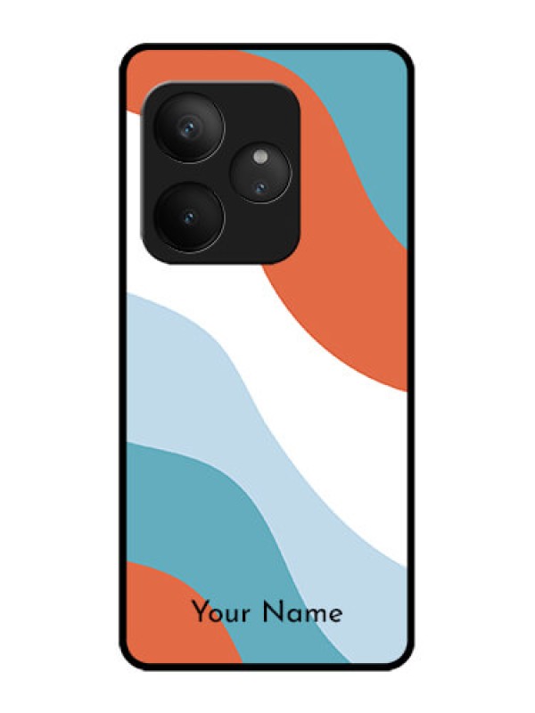 Custom Realme GT 6 Custom Metal Phone Case - Coloured Waves Design