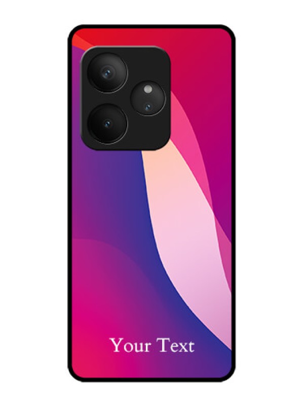 Custom Realme GT 6 Custom Metal Phone Case - Digital Abstract Overlap Design