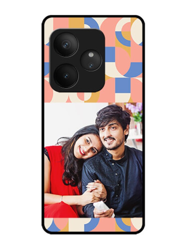 Custom Realme GT 6 Custom Metal Phone Case - Semi - Circle Maze Pattern Design