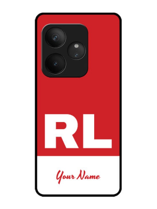 Custom Realme GT 6 Custom Metal Phone Case - Dual Tone Custom Text Design