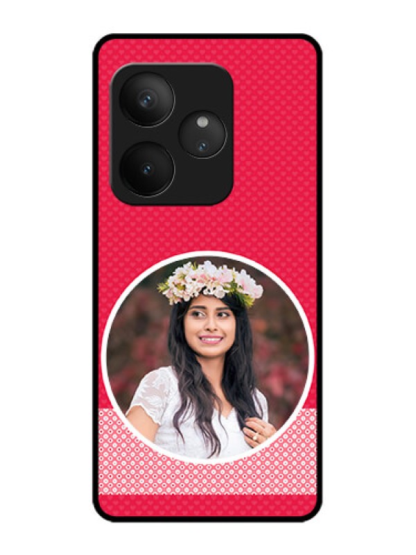 Custom Realme GT 6T 5G Custom Metal Phone Case - Pink Color Pattern Design