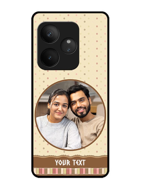 Custom Realme GT 6T 5G Custom Metal Phone Case - Brown Dotted Mobile Case Design