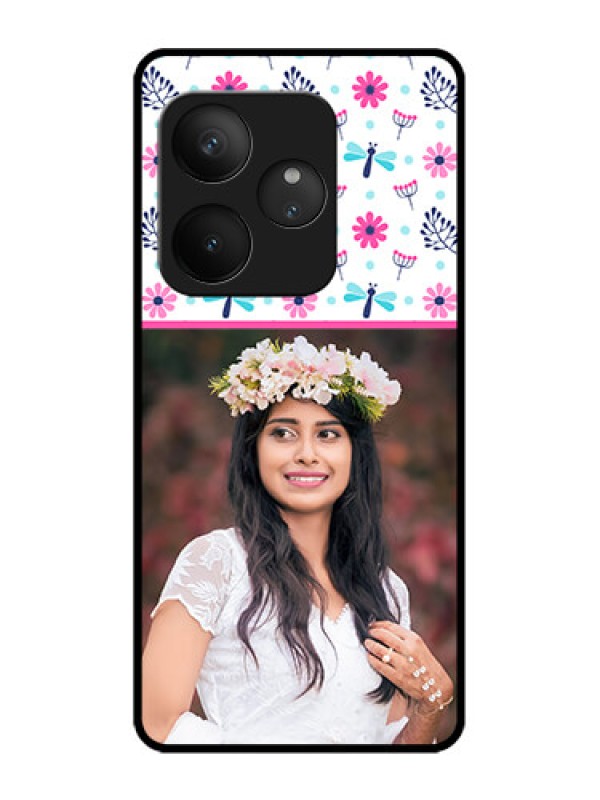 Custom Realme GT 6T 5G Custom Metal Phone Case - Colorful Flower Design