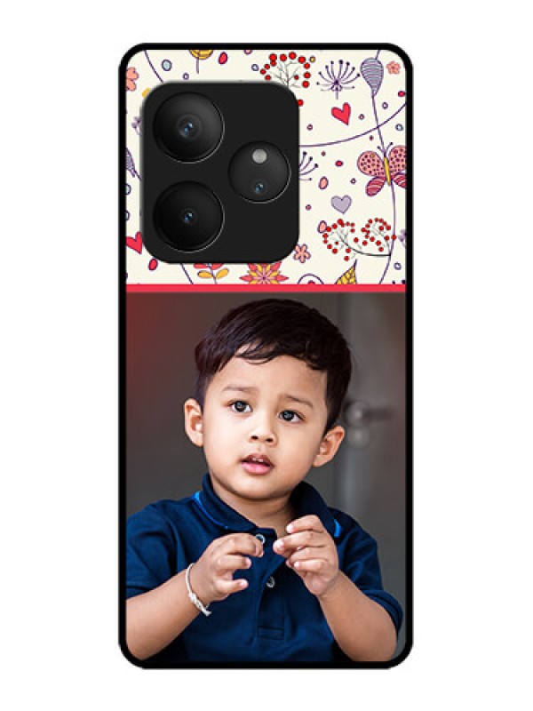 Custom Realme GT 6T 5G Custom Metal Phone Case - Premium Floral Design