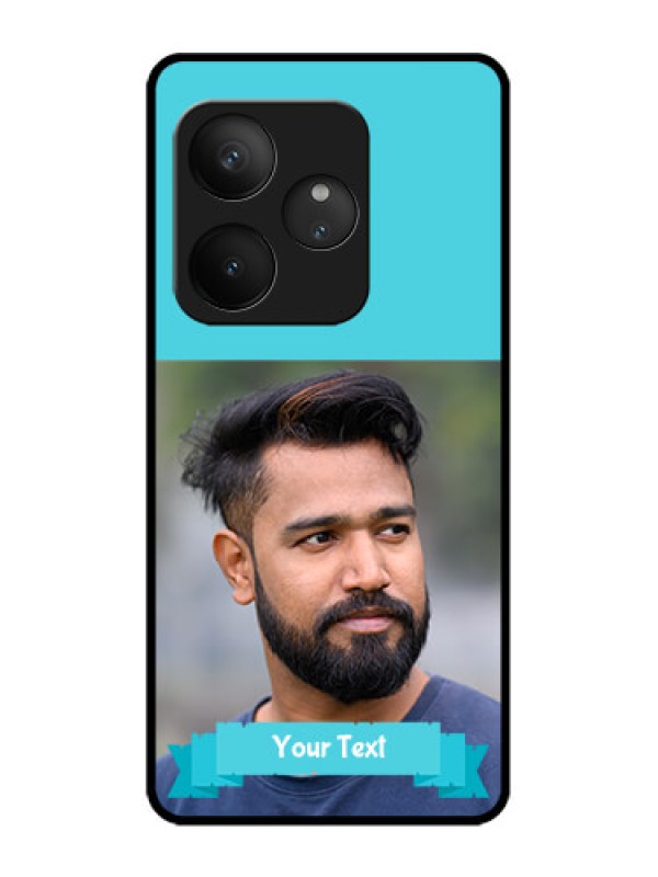 Custom Realme GT 6T 5G Custom Metal Phone Case - Blue Color Design