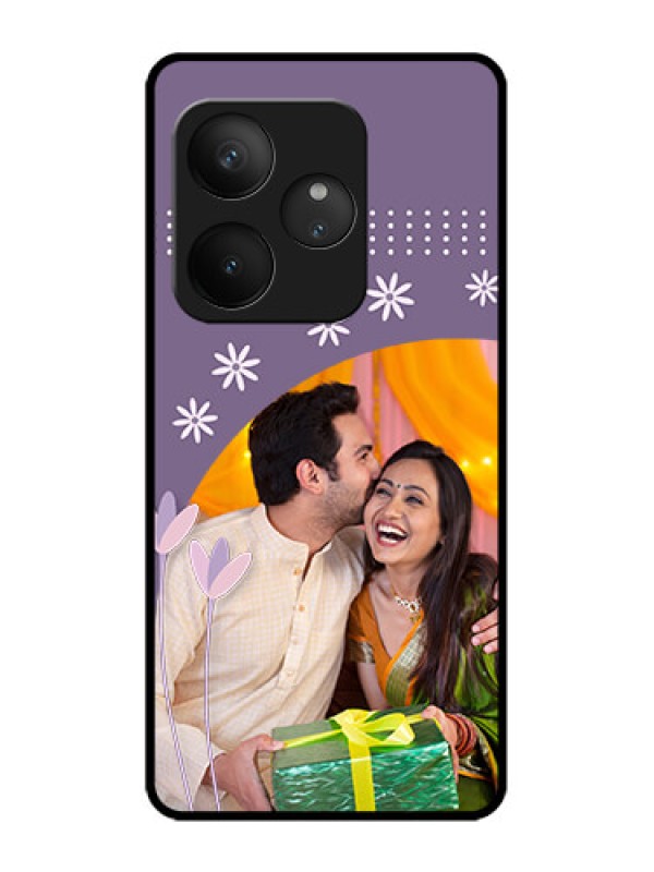 Custom Realme GT 6T 5G Custom Metal Phone Case - Lavender Flowers Design