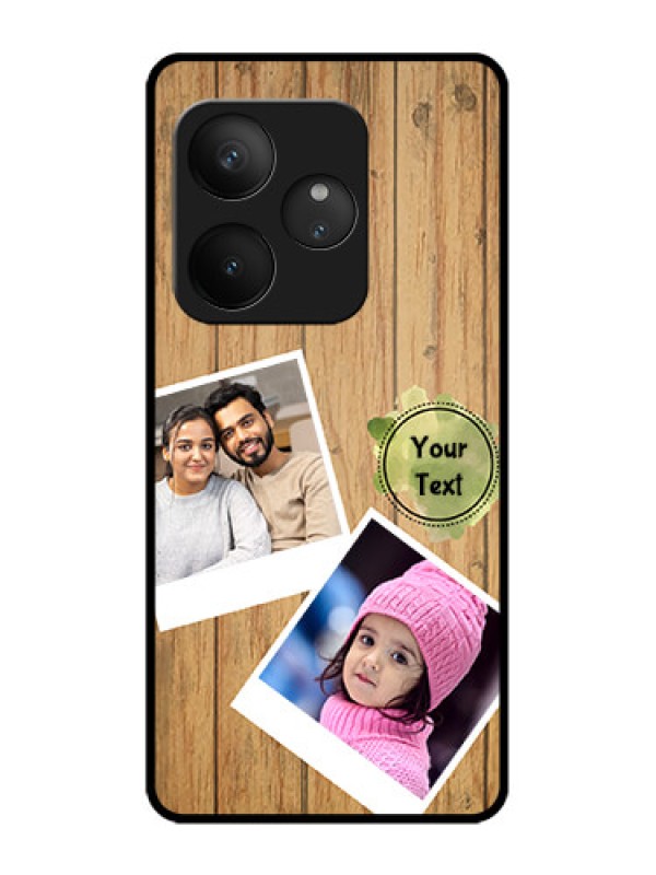 Custom Realme GT 6T 5G Custom Metal Phone Case - Wooden Texture Design