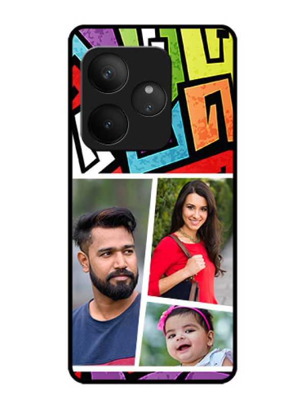 Custom Realme GT 6T 5G Custom Metal Phone Case - Graffiti Pattern Design