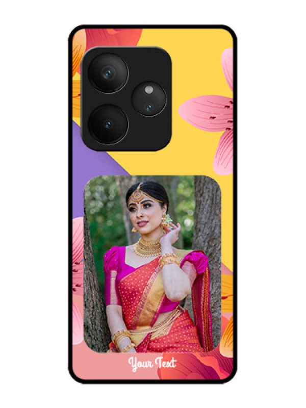 Custom Realme GT 6T 5G Custom Metal Phone Case - 3 Image With Vintage Floral Design