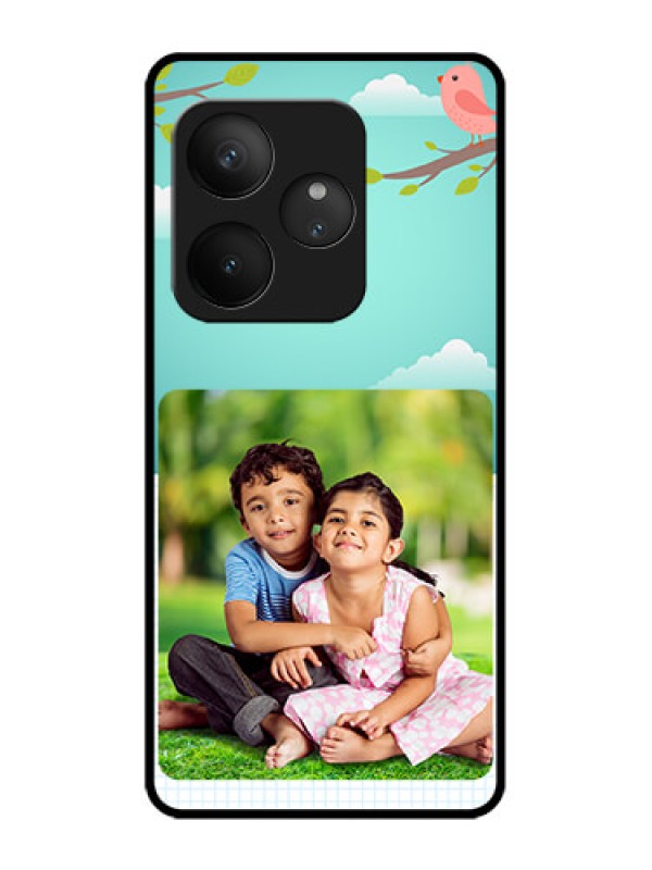 Custom Realme GT 6T 5G Custom Metal Phone Case - Doodle Love Design