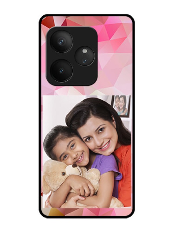 Custom Realme GT 6T 5G Custom Metal Phone Case - Abstract Triangle Design