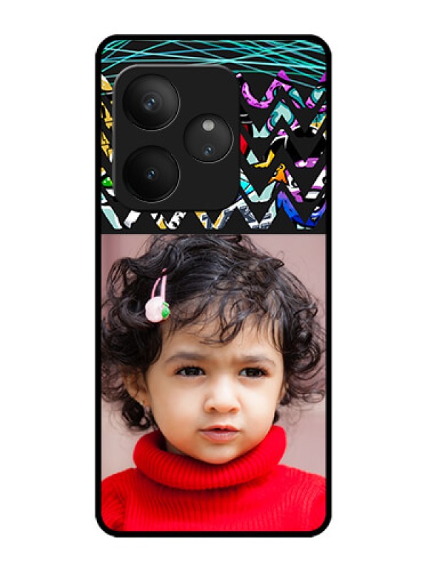 Custom Realme GT 6T 5G Custom Metal Phone Case - Neon Abstract Design