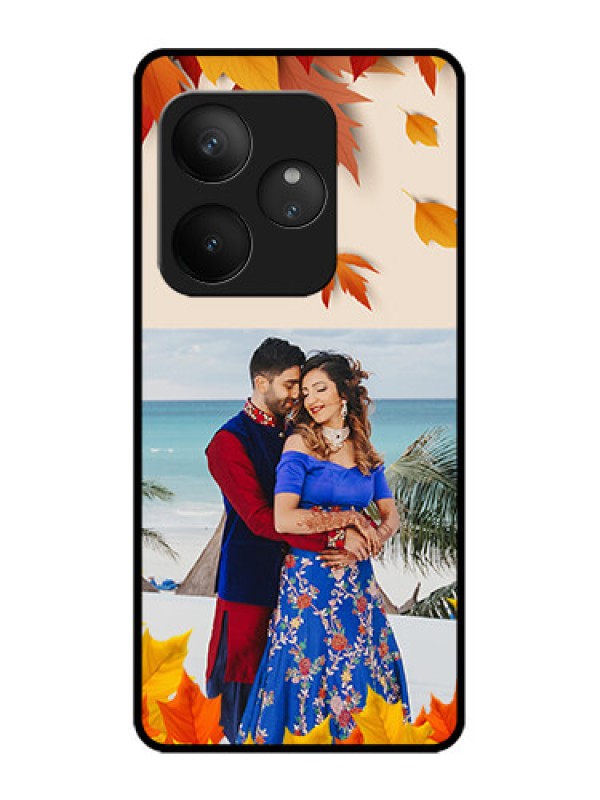 Custom Realme GT 6T 5G Custom Metal Phone Case - Autumn Maple Leaves Design