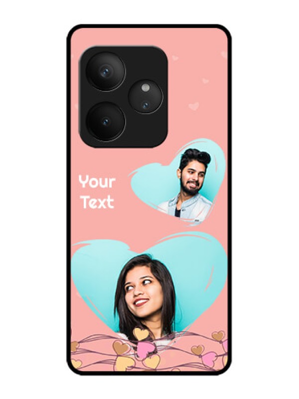 Custom Realme GT 6T 5G Custom Metal Phone Case - Love Doodle Design