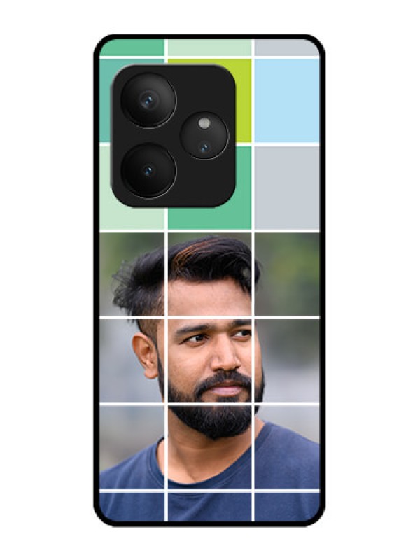 Custom Realme GT 6T 5G Custom Metal Phone Case - With White Box Pattern