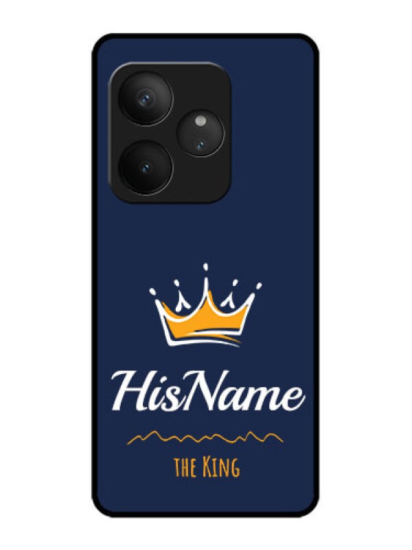 Custom Realme GT 6T 5G Custom Metal Phone Case - King With Name Design