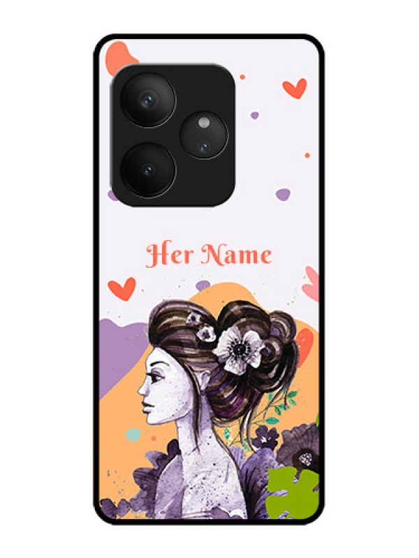 Custom Realme GT 6T 5G Custom Metal Phone Case - Woman And Nature Design