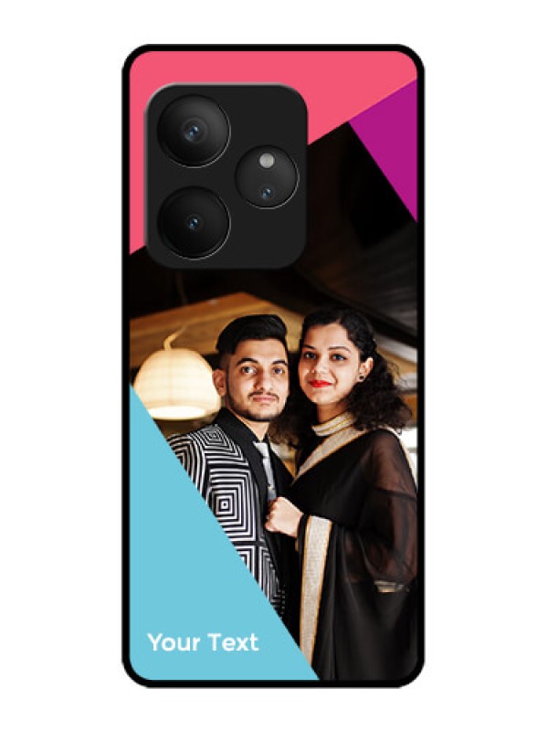 Custom Realme GT 6T 5G Custom Metal Phone Case - Stacked Triple Colour Design